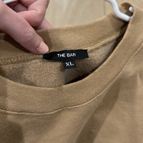 The bar sweatshirt in tan with white letters! - Picture 3 of 3